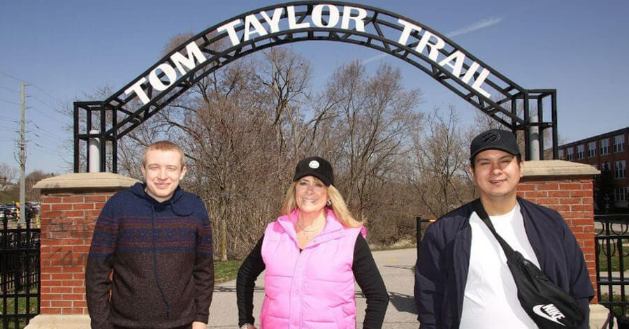 The NewmarketToday team strike a pose at the Tom Taylor Trail