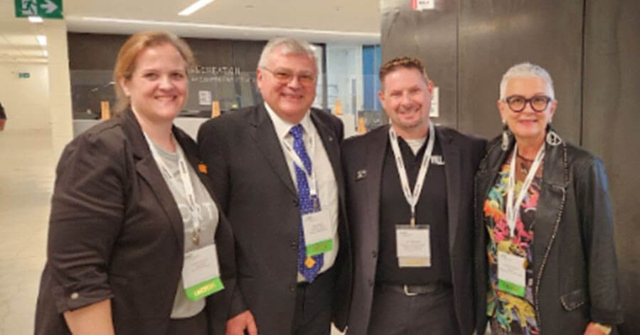 Regional publisher John Hammill participated on a local media panel at a conference in Orillia in May. Pictured L-R:Tayna Vrebosch, Councillor City of North Bay, Bob Kwapis, Councillor Town of Newmarket, John Hammill, Village Media regional publisher, Hilda MacDonald, Mayor of Leamington, OSUM Board Member