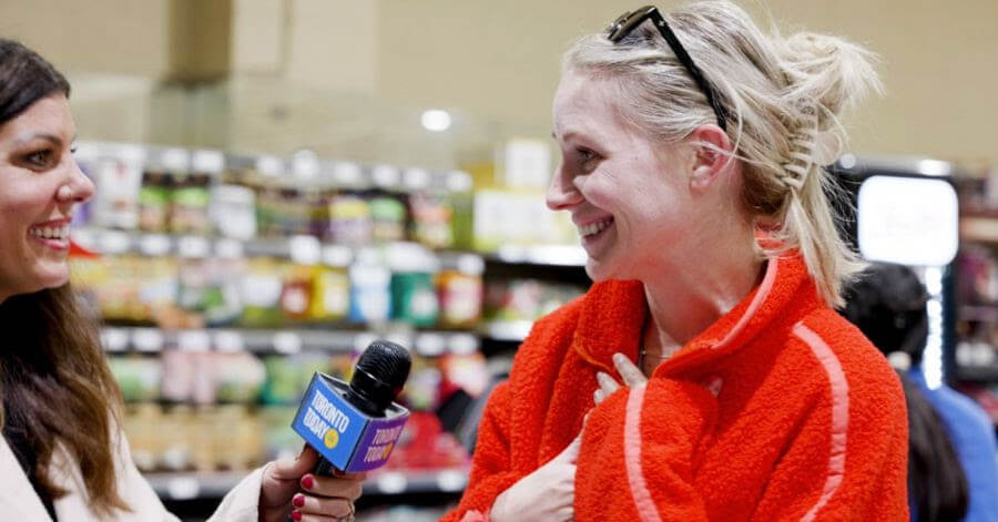 Random Acts of Kindness host Jasmyn Rowley surprises a shopper