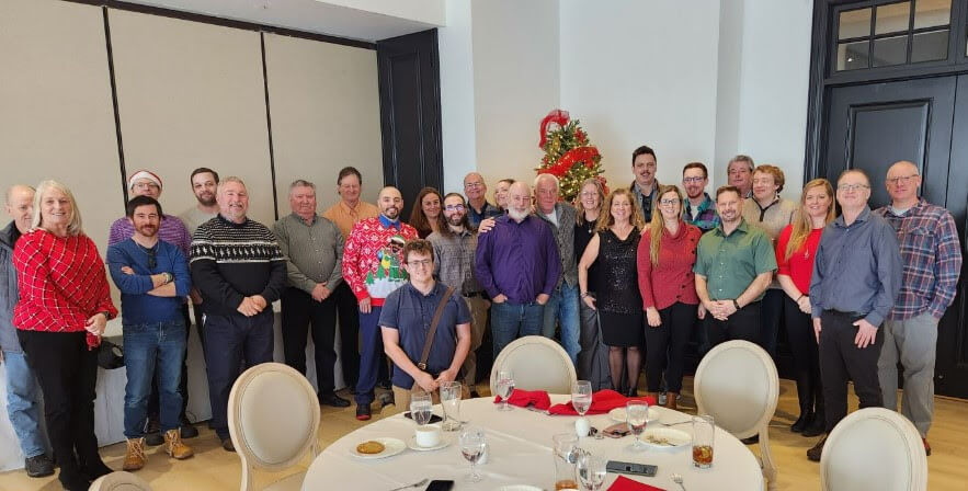 Central division teams from York and Simcoe counties gathered to celebrate the holidays together in Barrie